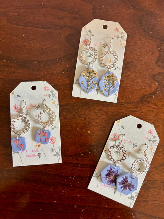Light Blue Floral Drops