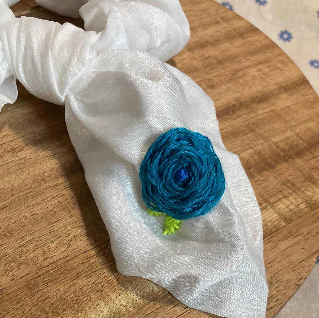The blue blossom scrunchie
