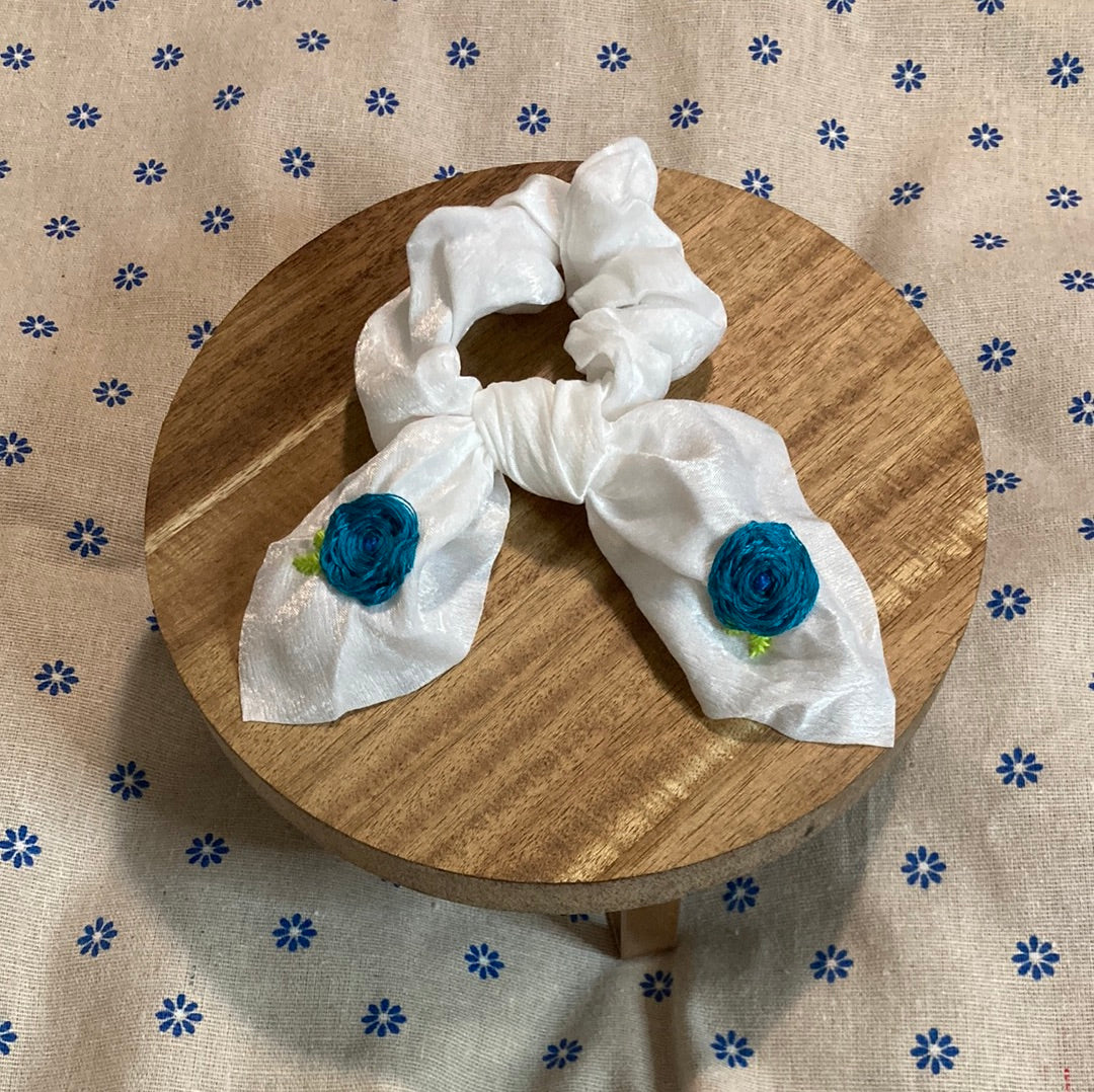 The blue blossom scrunchie