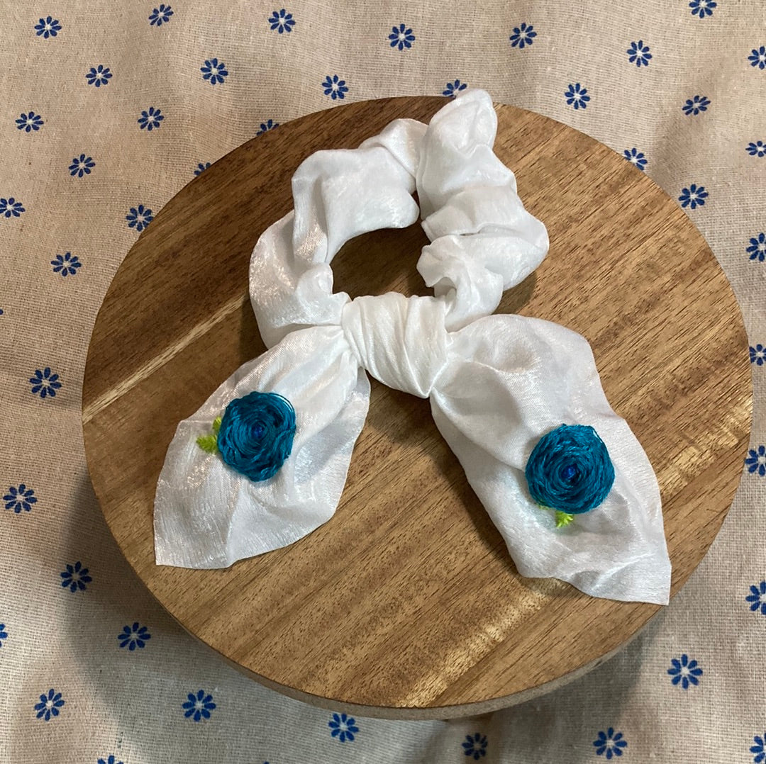 The blue blossom scrunchie